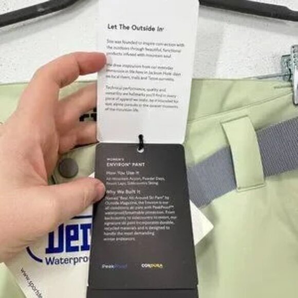 Stio Women's Environ Pants Ski Pants Snow Pants Skiing Sprout Green Size L NWT - Picture 5 of 9